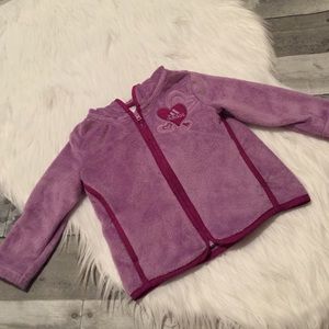 Girls adidas purple fleece jacket size 12M